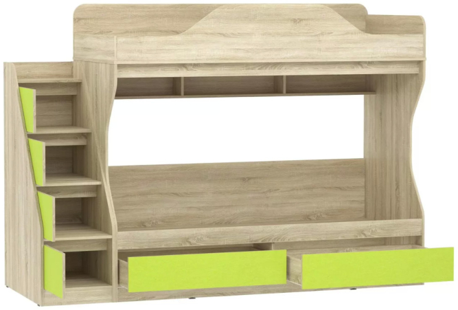 Кровать двухъярусная Акварель НМ 041.51