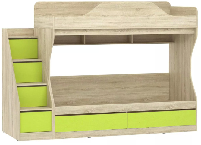 Кровать двухъярусная Акварель НМ 041.51