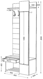 Прихожая Ольга-Милк 2