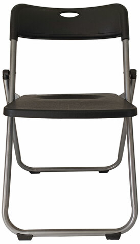 Стул складной BRABIX &quot;Golf Lite CF-017&quot;, серебристый каркас, пластик чёрный, 532895