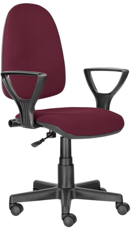 Кресло BRABIX "Prestige Ergo MG-311", регулируемая эргономичная спинка, ткань, бордовое, 532422
