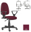 Кресло BRABIX "Prestige Ergo MG-311", регулируемая эргономичная спинка, ткань, бордовое, 532422