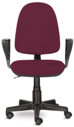 Кресло BRABIX "Prestige Ergo MG-311", регулируемая эргономичная спинка, ткань, бордовое, 532422