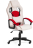 Кресло DRIVER кож/зам/ткань, белый/красный, 36-01/08