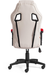 Кресло DRIVER кож/зам/ткань, белый/красный, 36-01/08