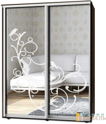 Шкаф-купе 2х дв Стандарт Пескоструй № 23