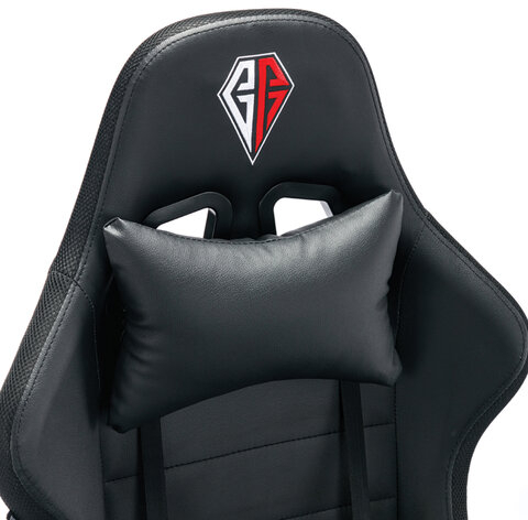 Кресло компьютерное BRABIX "Lumen GM-150 RGB", подсветка, две подушки, экокожа, черное, 532801