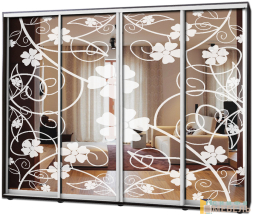 Шкаф купе 4х дв Пескоструй № 2