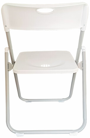 Стул складной BRABIX &quot;Golf Lite CF-017&quot;, серебристый каркас, пластик белый, 532896