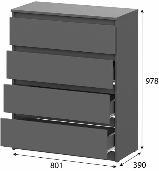 Комод 4 ящика Денвер (NN)