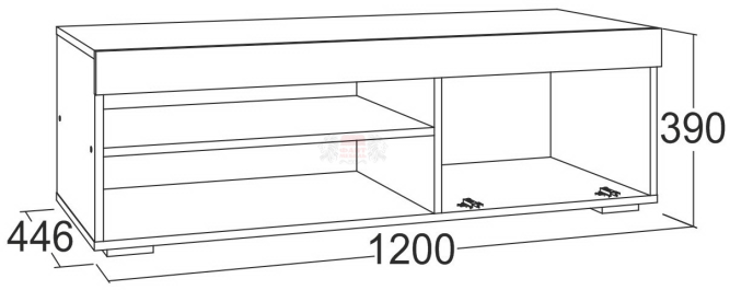 Тумба для теле-радио аппаратуры Ольга 19