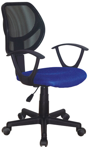 Кресло компактное BRABIX "Flip MG-305", ткань TW, синее/черное, 531919