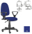 Кресло BRABIX "Prestige Ergo MG-311", регулируемая эргономичная спинка, ткань, синее, 532423