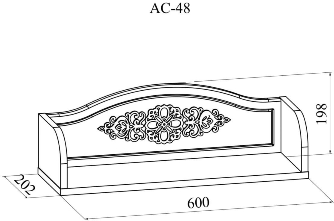 Полка Ассоль плюс АС-48 ваниль