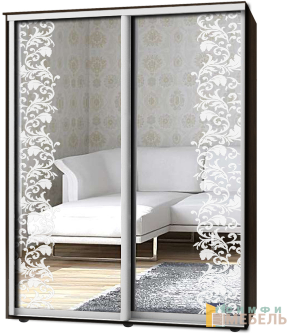 Шкаф-купе 2х дв Стандарт Пескоструй № 24