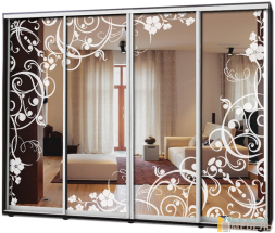 Шкаф купе 4х дв Пескоструй № 3