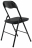 Стул складной BRABIX &quot;Golf CF-007&quot;, черный каркас, кожзам черный, гофрокороб, 533024