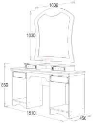 Стол туалетный Ольга 10