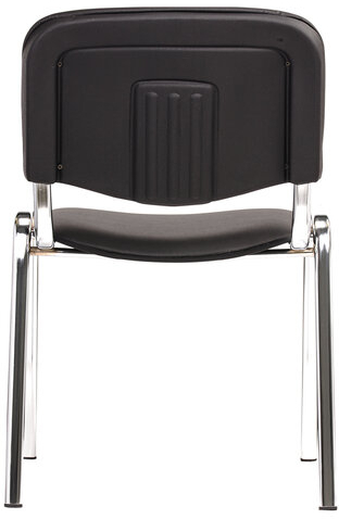 Стул для персонала и посетителей &quot;ИЗО&quot;, хромированный каркас, кожзам черный Z-11, К3