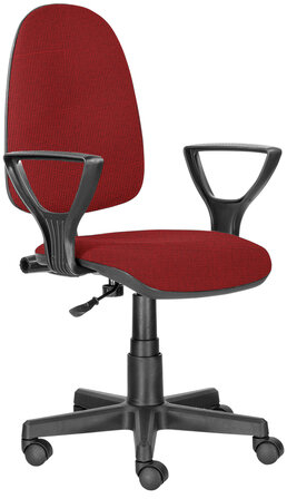 Кресло BRABIX "Prestige Ergo MG-311", регулируемая эргономичная спинка, ткань, красное, 532424