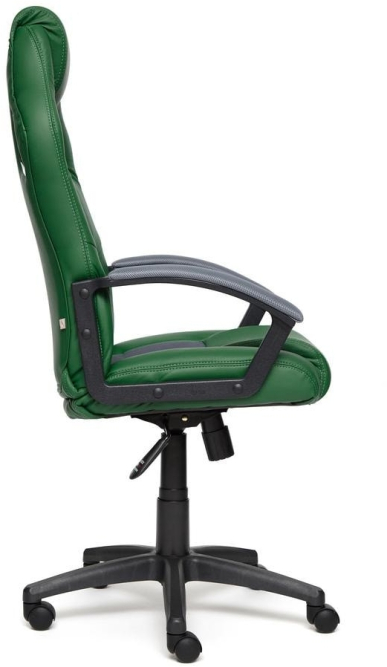 Кресло DRIVER кож/зам/ткань, зеленый/серый, 36-001/12