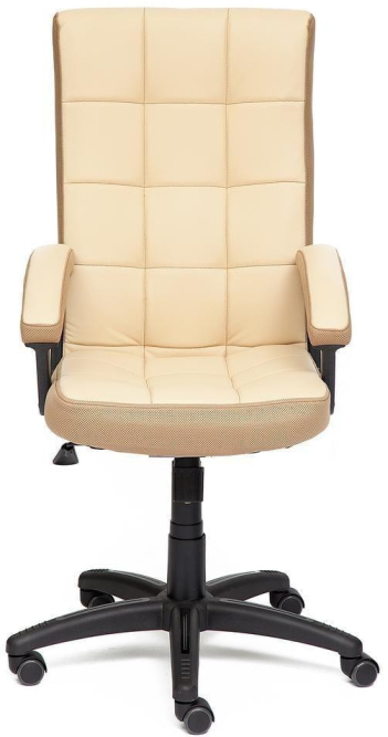 Кресло TRENDY кож/зам/ткань, бежевый/бронзовый, 36-34/21