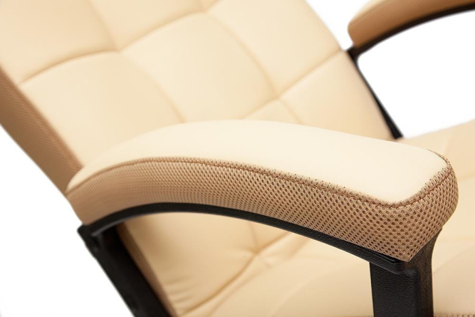 Кресло TRENDY кож/зам/ткань, бежевый/бронзовый, 36-34/21