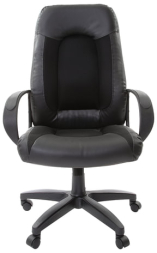 Кресло офисное BRABIX "Strike EX-525", экокожа черная, ткань черная, TW, 531381