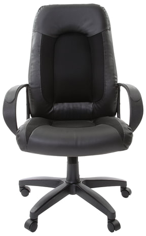 Кресло офисное BRABIX "Strike EX-525", экокожа черная, ткань черная, TW, 531381