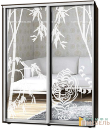 Шкаф-купе 2х дв Стандарт Пескоструй № 25