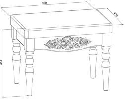Банкетка Ассоль АС-33 белое дерево
