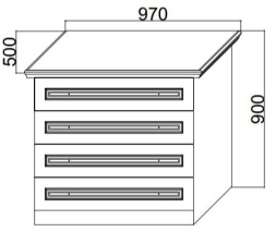 Комод (б/подзеркальника) Каталея NEW