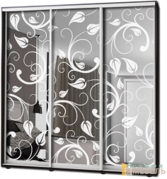 Шкаф купе 3х дв Пескоструй № 19