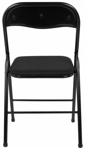Стул складной BRABIX &quot;Golf CF-007&quot;, чёрный каркас, чёрная ткань, гофрокороб, 533025