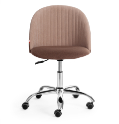 Кресло MELODY ткань/флок, коричневый/бежевый, Orleans D6/7