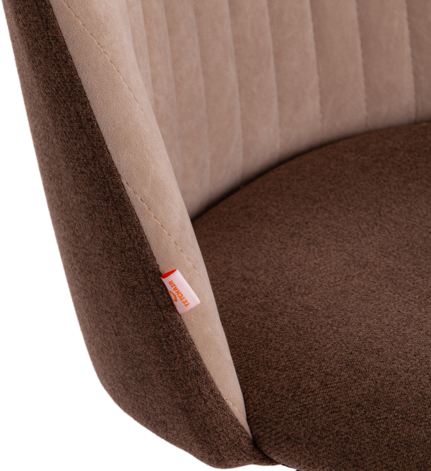 Кресло MELODY ткань/флок, коричневый/бежевый, Orleans D6/7