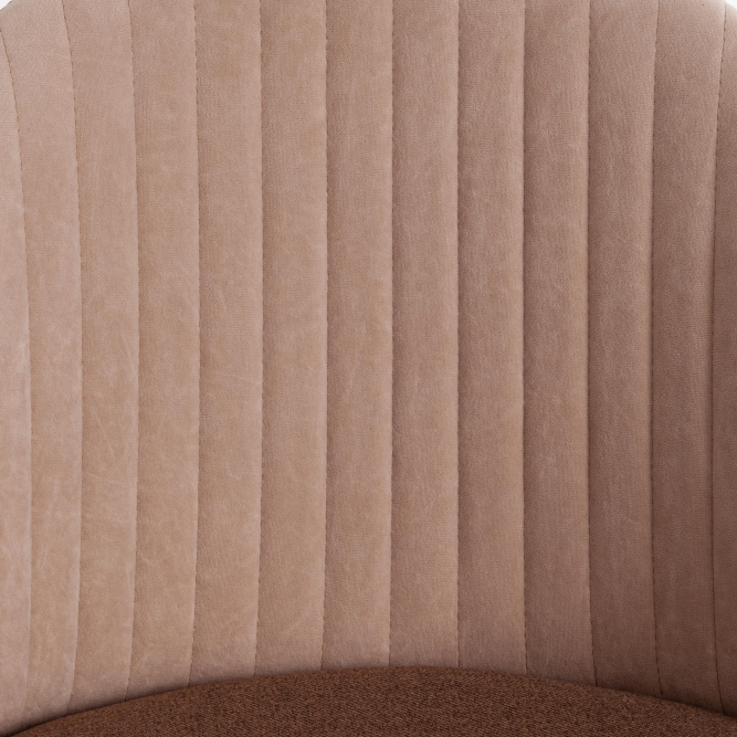 Кресло MELODY ткань/флок, коричневый/бежевый, Orleans D6/7