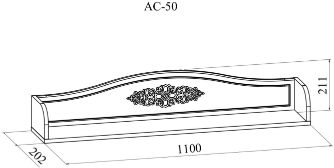 Полка Ассоль плюс АС-50 ваниль