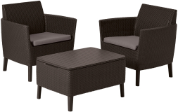 Комплект садовой мебели из ротанга Салемо балкон (Salemo balcony set) коричневый