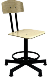 Стул кресло кассира, швеи, ресепшен РС37/РС67ЛФ, на винте, без подлокотников, фанера