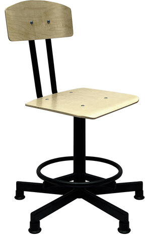 Стул кресло кассира, швеи, ресепшен РС37/РС67ЛФ, на винте, без подлокотников, фанера