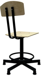 Стул кресло кассира, швеи, ресепшен РС37/РС67ЛФ, на винте, без подлокотников, фанера