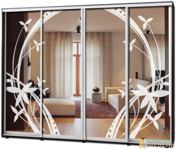 Шкаф купе 4х дв Пескоструй № 5