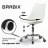 Кресло стул BRABIX "Eames MG-310 CH", хром, пластик белый, экокожа белая, 532923