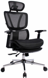 Кресло BRABIX PREMIUM "Evolution ER-700", подножка, слайдер, синхромеханизм, сетка, черное, 532947