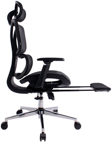 Кресло BRABIX PREMIUM "Evolution ER-700", подножка, слайдер, синхромеханизм, сетка, черное, 532947