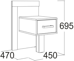 Тумба прикроватная Ольга 19