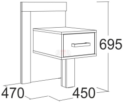 Тумба прикроватная Ольга 19