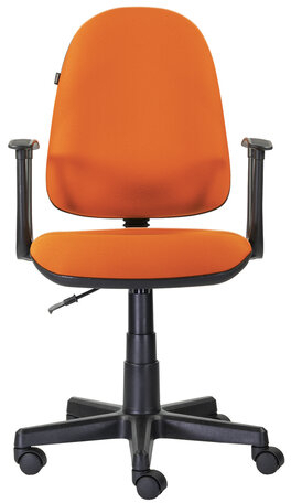 Кресло BRABIX "Prestige Start MG-312", эргономичная спинка, ткань, оранжевое, 531922