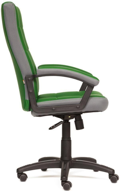 Кресло TRENDY кож/зам/ткань, зеленый/серый, 36-001/12